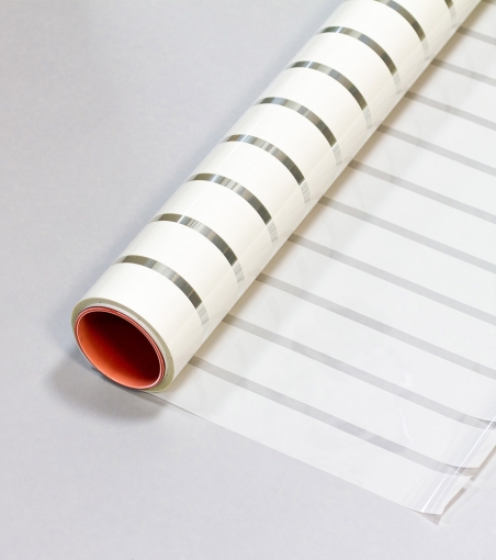 Матовая декоративная пленка NOVA White matte с полосами 4.5см